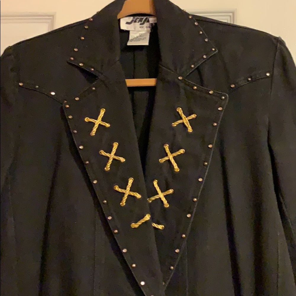 JenJen by Darien black denim blazer - Picture 2 of 5